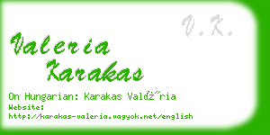 valeria karakas business card